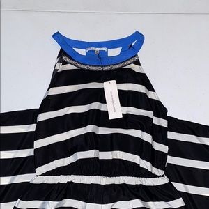 Striped silk maxi dress